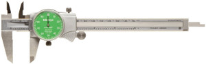 Mitutoyo Dial Caliper Series 505, 0-6" with Green Dial Face - 505-742-53