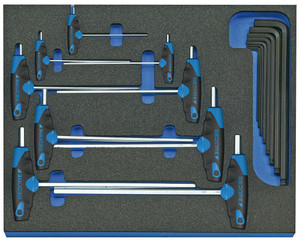 Gedore 2005 CT2-DT 2142 Offset screwdriver set in check tool module, 17 pieces - 2016540