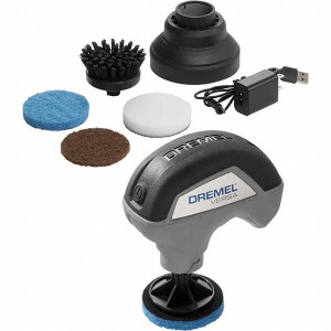 Dremel Handheld Buffers & Polishers, Pad Diameter: 4in, Voltage: 4V, Batteries Included: Yes, Battery Chemistry: Lithium-ion, Charger Included: Yes, Includes: 4 Pads PC10-01 - 47827514