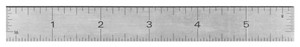 PEC Rigid Steel Chrome Rule, 12" 4R, .040" Thick, 1" Width - RR-332