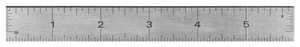 PEC Rigid Steel Chrome Rule, 600mm Metric, .040" Thick, 1-1/8" Width - RR-109