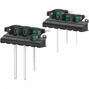 Wera Hex Key Sets, Hex Size: 1.5 - 10 mm, Hex Size Range (mm): 2.5 - 10, Arm Style: Long, Metric Hex Sizes: 2.5, 3, 4, 5, 6, 8, 10 05023450001 - 14855779