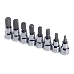 SK 8 Piece 3/8" Drive Metric Hex Bit Socket Set 5 to 12mm Hex 19708 - 07490477