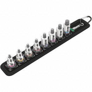 Wera 8 Pc 3/8" Drive Metric Hex Bit Socket Set 3, 4, 5, 6, 7, 8, 9, 10 for 3/8 Drive 05003971001 - 31679186