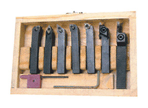 Precise 7 Pc. Indexable Carbide Turning Tools Set, 1/2" Sq Shank - 404-1052