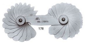 Precise Fillet or Radius Leaf Gage 1/32"-1/4" with 30 Leaves by 64ths - 178A