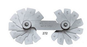 Precise Fillet or Radius Gage 16 Leaves 1/32" to 17/64" by 64ths - 272A