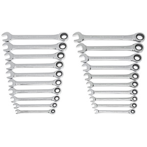 GEARWRENCH Wrench Set: 20 Pc, Inch & Metric Polished Chrome Finish 35720-06 - 26092213