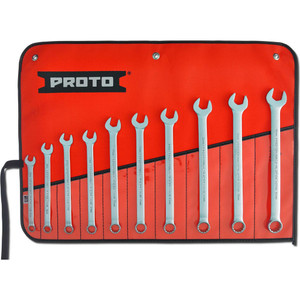 Proto Combination Wrench Set: 10 Pc, Metric Satin Finish J1200K-MASD - 04073599