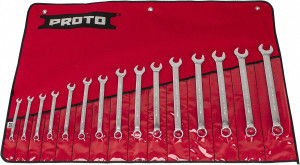 Proto Combination Wrench Set: 15 Pc, Metric Satin Finish J1200F-MASD - 85223022