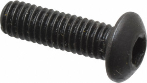 Holo-Krome M3x0.50 10mm Length Under Head Hex Socket Drive Button Socket Cap Screw Fully Threaded, 4G, Grade 12.9 Alloy Steel, Black Oxide Finish, Metric 86003 - 67124883