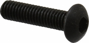 Holo-Krome M3x0.50 12mm Length Under Head Hex Socket Drive Button Socket Cap Screw Fully Threaded, 4G, Grade 12.9 Alloy Steel, Black Oxide Finish, Metric 86005 - 67124925
