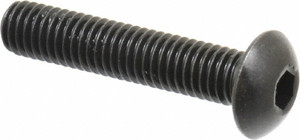 Holo-Krome M5x0.80 25mm Length Under Head Hex Socket Drive Button Socket Cap Screw Fully Threaded, 4G, Grade 12.9 Alloy Steel, Black Oxide Finish, Metric 86023 - 67125328