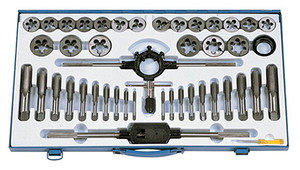 Precise Tap & Die Set, 45 Pcs. Tungsten Alloy Steel, 1/4" thru 1", 1-1/2" & 2" Die Diameter - 404-700