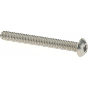 Value Collection M4x0.70 35mm Length Under Head Hex Socket Drive Button Socket Cap Screw Partially Threaded, 18-8 Austenitic Grade A2 Stainless Steel, Metric A210277 - 70969548