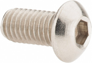 Value Collection M8x1.25 16mm Length Under Head Hex Socket Drive Button Socket Cap Screw Fully Threaded, 18-8 Stainless Steel, Metric B10006 - 68017888