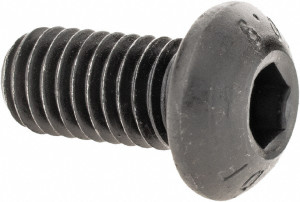 Value Collection M8x1.25 16mm Length Under Head Hex Socket Drive Button Socket Cap Screw Fully Threaded, Grade 10.9 Alloy Steel, Black Oxide Finish, Metric 41937 - 53522728
