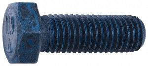 Metric Blue Hex Head Cap Screw: M8 x 1.25 x 45 mm, Grade 10.9 Steel Partially Threaded, 13 mm Hex, ASME B18.2.3.1M, DIN 931, DIN 933 & SAE J1199 UST184215 - 81706863