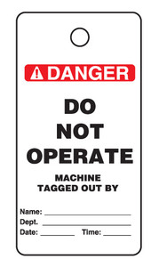 Rockford Tagout, "Do Not Operate" - KYM-193