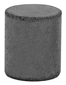 Rubberized Abrasive Point, Max. 20,000 RPM, Fine Grade, Code 15-S, Cylinder, 1" Diameter, 1-1/2" Length - 88-451-0