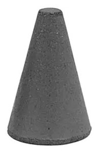 Rubberized Abrasive Point, Max. 20,000 RPM, Coarse Grade, Code 125-C, Taper, 1" Diameter, 1-1/4" Length - 88-048-4