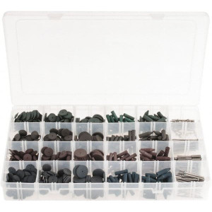 Rubberized Abrasives Tool Room Assortment Kit K-8, Point and Wheel Set, 64 Piece - 88-174-8