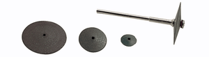 Surface Grinding Wheels - Rubberized Abrasives Tapered Edge Wheels, for use with Mandrels