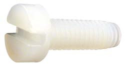 Made in USA Machine Screw: Cheese Head, Slotted Nylon, Grade 6/6, Metric CHS-M6-70MM-N - 05173562