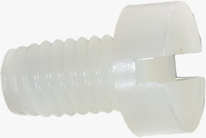 Made in USA Machine Screw: Cheese Head, Slotted Nylon, Grade 6/6, Metric CHS-M6-10MM-N - 05173448