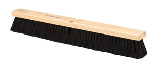 PRO-SOURCE 24″ General Purpose Polypropylene Push Broom  3″ Bristle Length, Wood Block, Threaded Handle Connection, Handle Sold Separately  - 62-201-9