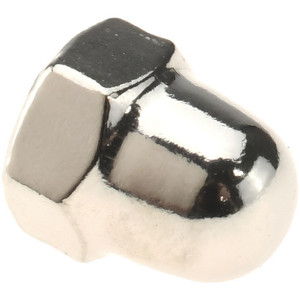 Value Collection M5x0.8 Metric Coarse, 8mm Width Across Flats, Uncoated, Stainless Steel Acorn Nut 10mm Overall Height, Austenitic A2, DIN 1587 1-MC-5 - 62323241