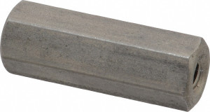 Made in USA M6x1.00 Metric Coarse, 1-1/2" OAL Stainless Steel Standard Coupling Nut 1/2" Width Across Flats 204594 - 71530711