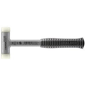 Halder Dead Blow Nylon Hammer 3377.030, Heavy Duty Rubber Grip, 21 oz. Head, 1-3/16 Face Dia., 11-3/8 Length - 98-500-2