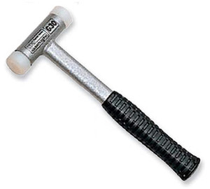 Dead Blow Nylon Hammer, Heavy Duty Rubber Grip, 2" Face Dia., 12-3/16" Length - 98-503-6