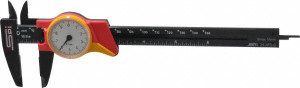 SPI Polymid Plastic Dial Caliper, Range 0-150mm, Tough As Steel, 60% Fiberglass, Corrosion Resistant - 31-415-3