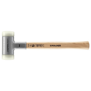 Halder Dead Blow Nylon Hammer 3366.050, Hickory Handle, 35 oz. Head, 2in Face Dia., 14-1/2 Length - 98-515-0