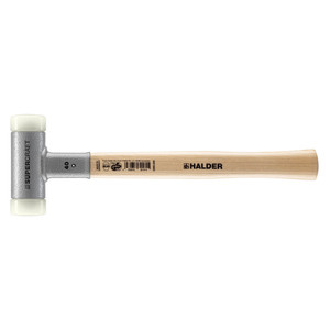 Halder Dead Blow Nylon Hammer 3366.040, Hickory Handle, 26 oz. Head, 1-1/2 Face Dia., 14 Length - 98-514-3