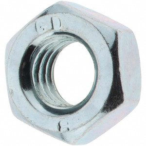 Value Collection M10x1.50 Metric Coarse Steel Right Hand Hex Nut 17mm Across Flats, 8mm High, Zinc-Plated Finish MP42405 - 45282902