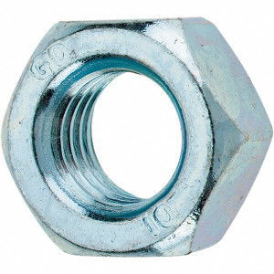 Value Collection M12x1.75 Metric Coarse Steel Right Hand Hex Nut 19mm Across Flats, 10mm High, Zinc-Plated Finish 44189 - 45293362