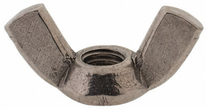 Value Collection M6x1.00 Metric Coarse, Stainless Steel Standard Wing Nut Grade 18-8, Austenitic Grade A2, 33mm Wing Span, 17mm Wing Span WN5X00600-100BX - 62323373