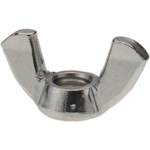 Value Collection M8x1.25 Metric Coarse, Stainless Steel Standard Wing Nut Grade 316, Austenitic Grade A4, 30.3mm Wing Span, 14.8mm Wing Span WN5XX00800-010BX - 65111387