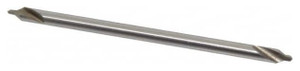 Interstate HSS 60° Combined Drill & Countersink, Long Plain Type, Size #3, 5" Overall Length - 43-252-6