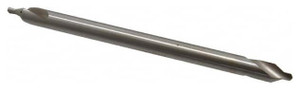 Interstate HSS 60° Combined Drill & Countersink, Long Plain Type, Size #4, 5" Overall Length - 43-255-9