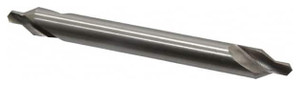 Interstate HSS 60° Combined Drill & Countersink, Long Plain Type, Size #6, 5" Overall Length - 43-262-5