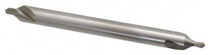 Interstate HSS 60° Combined Drill & Countersink, Long Plain Type, Size #6, 6" Overall Length - 43-263-3