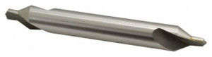 Interstate HSS 60° Combined Drill & Countersink, Long Plain Type, Size #8, 6" Overall Length - 43-266-6