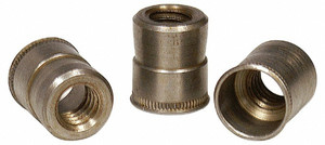 RivetKing M4x0.70 Metric Coarse, Uncoated, Aluminum Knurled Rivet Nut Inserts 0.02" to 0.13" Grip, 1/4" Drill Size .40C1ISRAP/P50 - 56587256