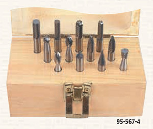 Steel Shank Solid Carbide Burr Set, 12 pc. - 95-567-4