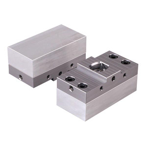 Gin Tech Precision Aluminum Soft Jaws & Seats For 5-Axis Self-Center Vise - 4.92" Jaws - 3900-2248
