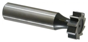 Interstate Straight Tooth Woodruff Key Seat Cutter, HSS, 3/4" Diameter, 1/4" Face Width, 2-1/4" OAL - 43-012-4